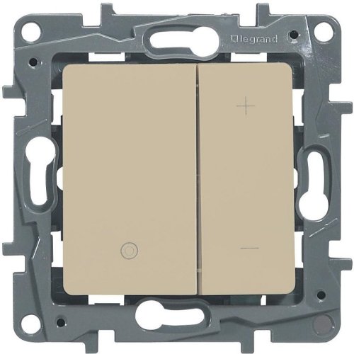 Светорегулятор кнопочный без рамки Legrand Etika 5-400Вт слоновая кость картинка